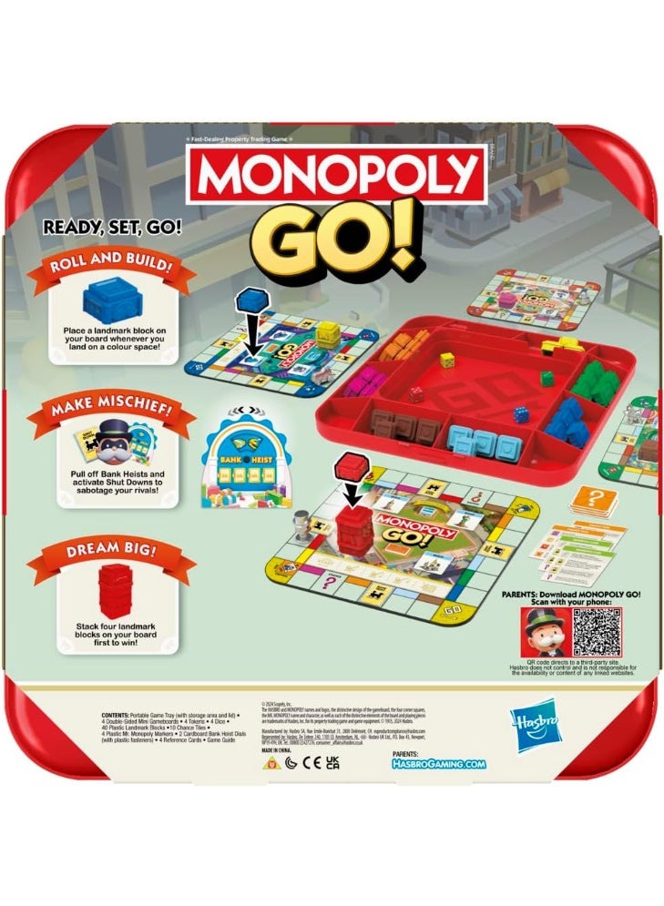 Monopoly GO! Board Game | Inspired by the Popular Mobile Board Game | Ages 8+ | 2-4 Players | 15 Mins. | Family Games | Travel Games for Kids and Adults - Image 3